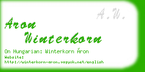 aron winterkorn business card
